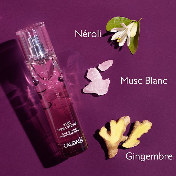 Caudalie The Des Vignes White Musk and Ginger Flavoured Body Fragrance 50ml & The Des Vignes Shower Gel 200 ml