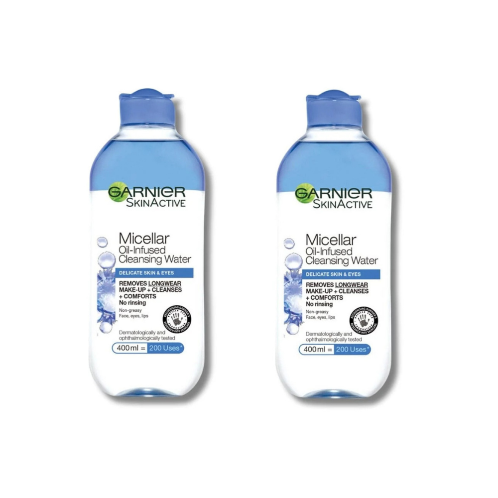 Garnier Skin Active Nourishing Dual Phase Micellar Makeup Cleanser 400 ml / 13.5 fl oz 2 Pack