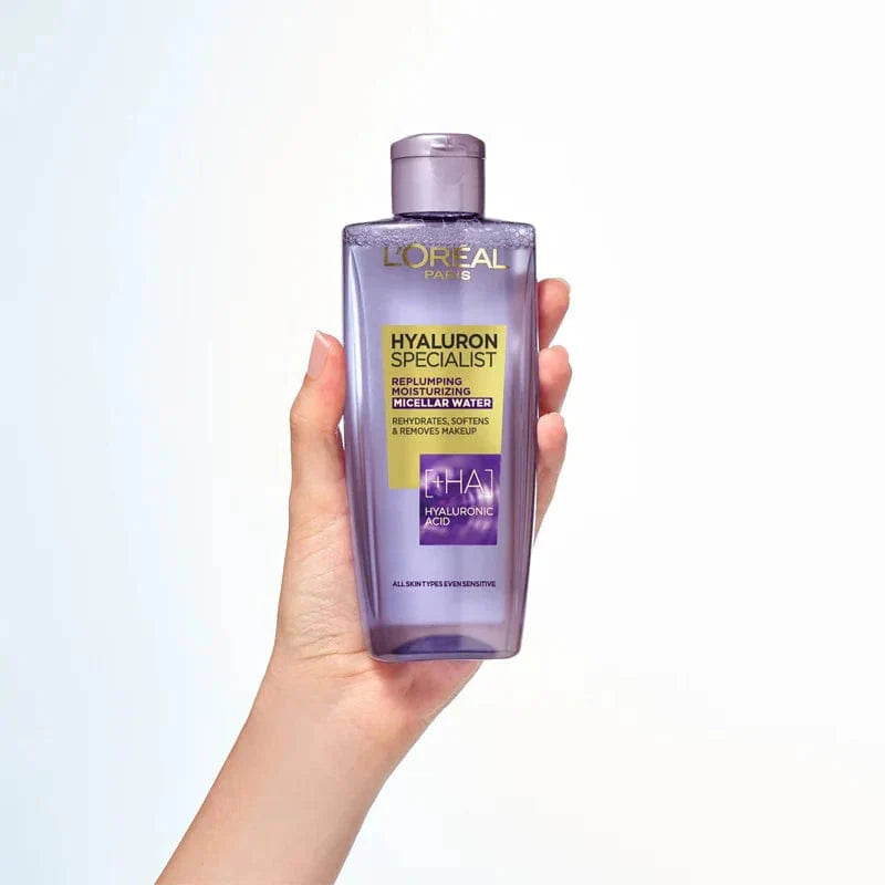Loreal Paris Hyaluron Expert Skin Plumping Moisturizer Micellar Cleansing Water 200 ml