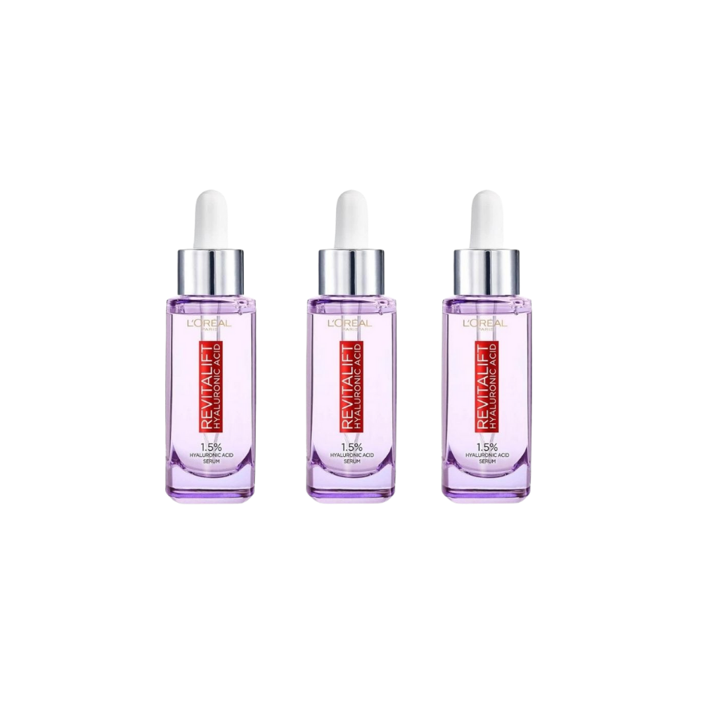 Loreal Paris Revitalift Filler Hyaluronic Acid 1.5% Pure Concentrated Serum 3 Pack