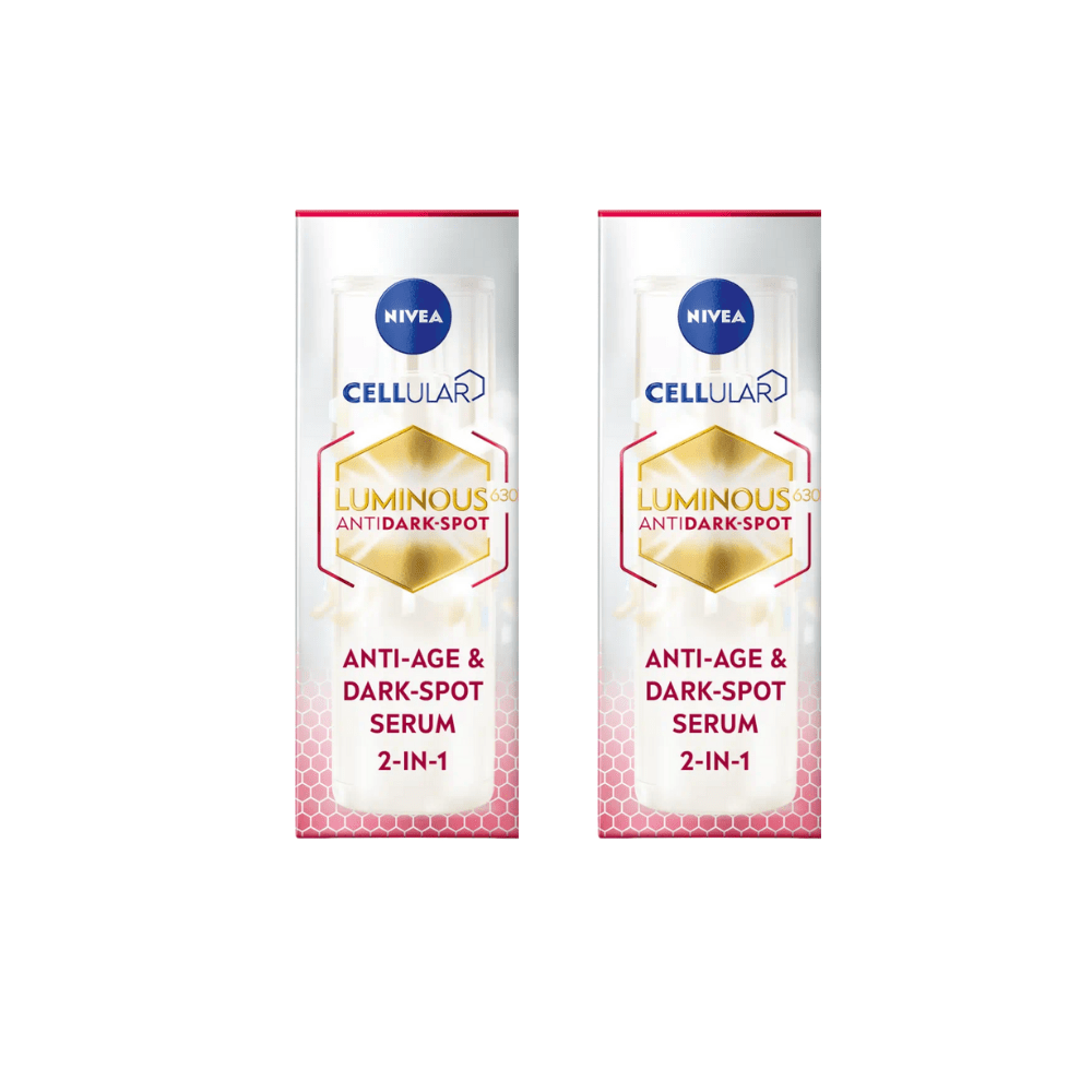 Nivea Luminous 630 Anti-Age & Dark Spot 2-in-1 Serum with Collagen Booster 30ml / 1 fl.oz - 2 Pack