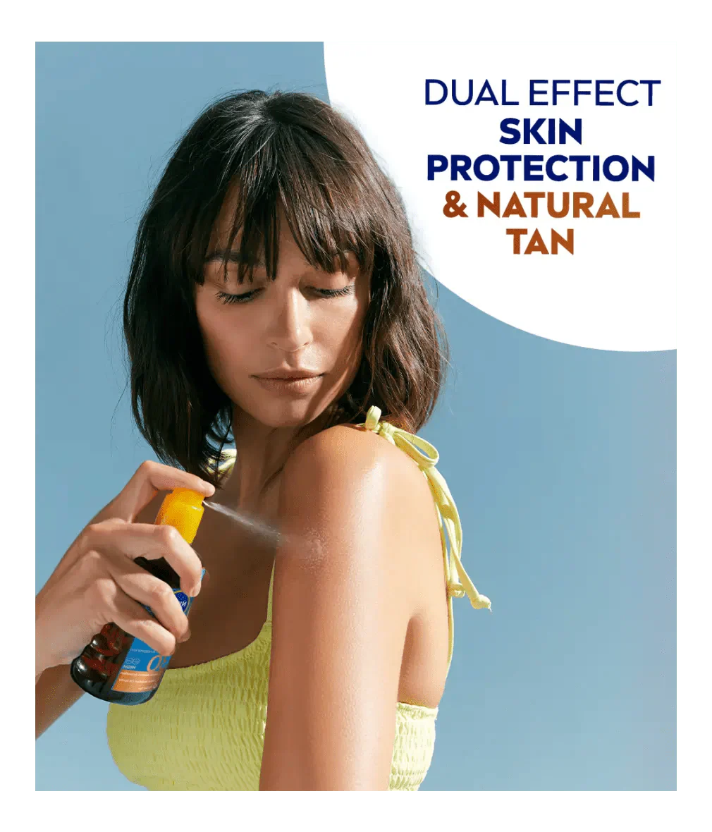Nivea Sun Protect & Bronze Tan Activating Sun Cream Spray SPF50 200ml / 6.8 fl.oz - 2 Pack
