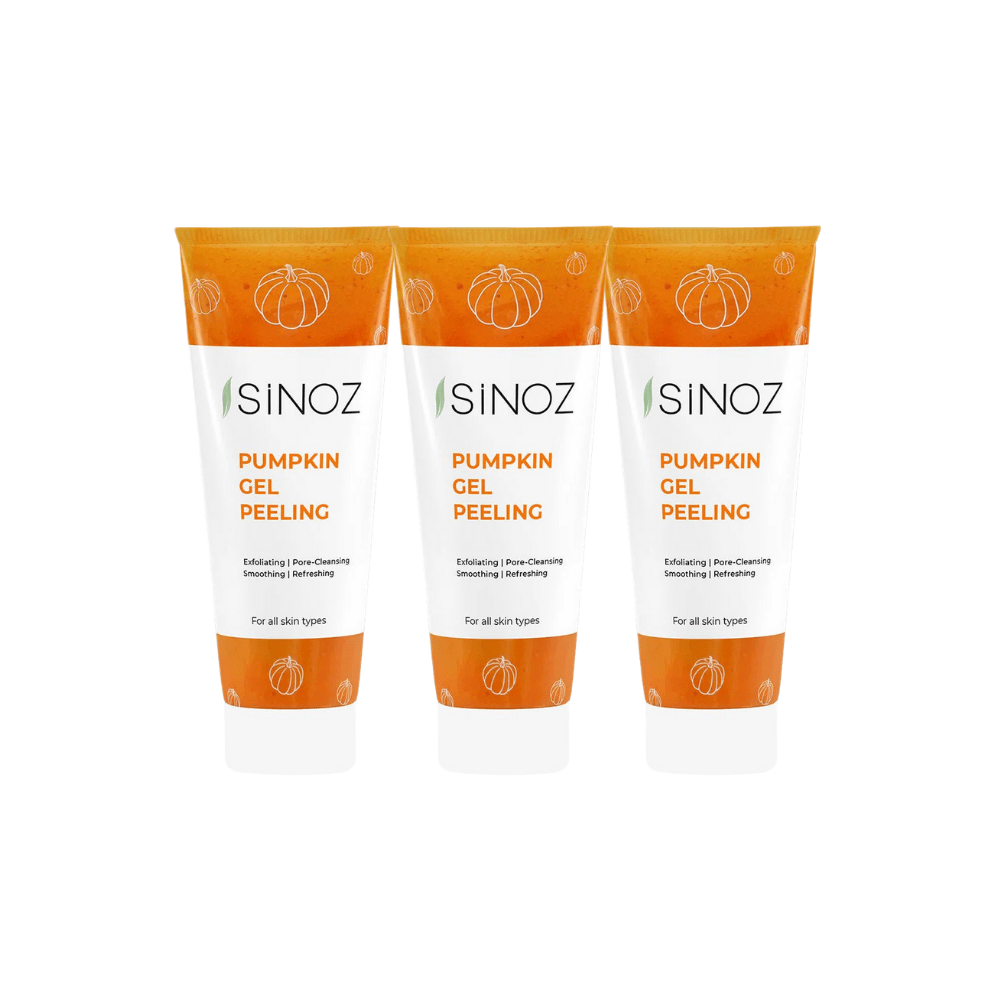 Sinoz Pumpkin Gel Face Scrub With Pumpkin Extract 100ml 3 Pack