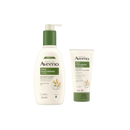 Aveeno Daily Moisturizing Body Lotion 300 ml &amp; Daily Moisturizing Hand Cream 75 ml