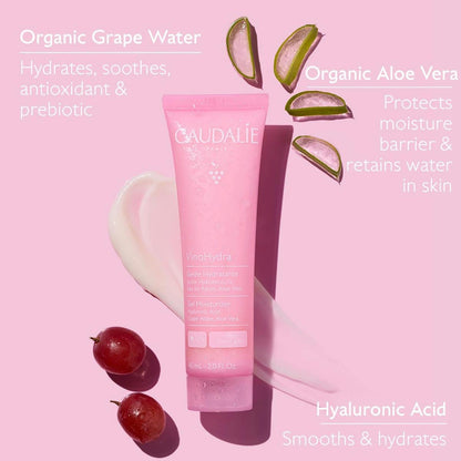 Caudalie Vinosource-Hydra Gel Moisturizer with Hyaluronic Acid + Aloe Vera  60 ml
