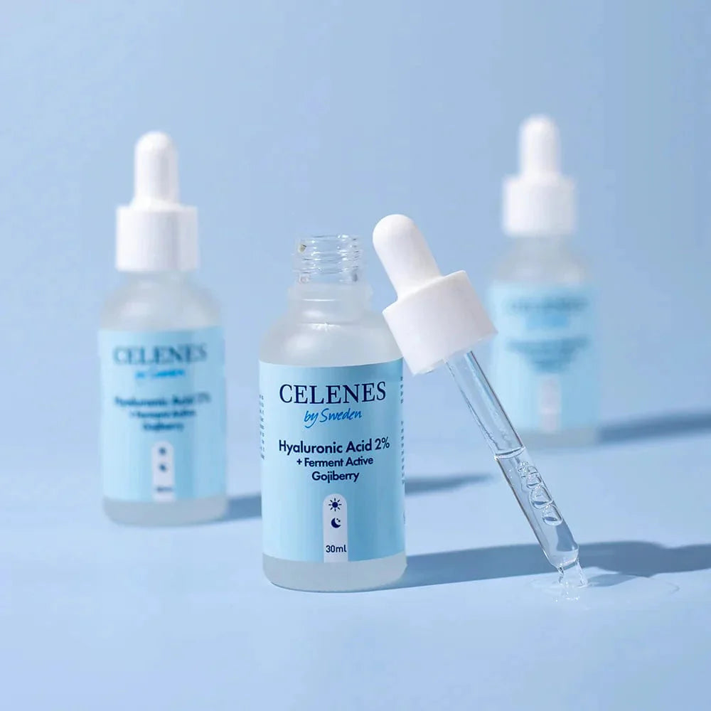 Celenes by Sweden Rena Hyaluronic Acid 2% +Ferment Active Gojiberry 30 ml -2 Pack