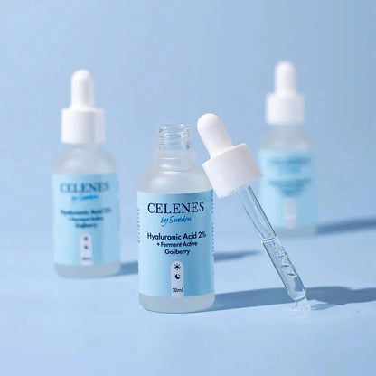 Celenes by Sweden Rena Hyaluronic Acid 2% +Ferment Active Gojiberry 30 ml -2 Pack