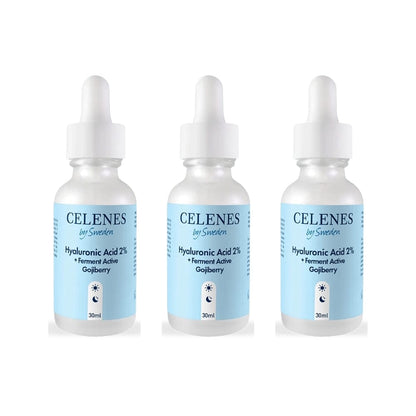 Celenes by Sweden Rena Hyaluronic Acid 2% +Ferment Active Gojiberry 30 ml -3 Pack