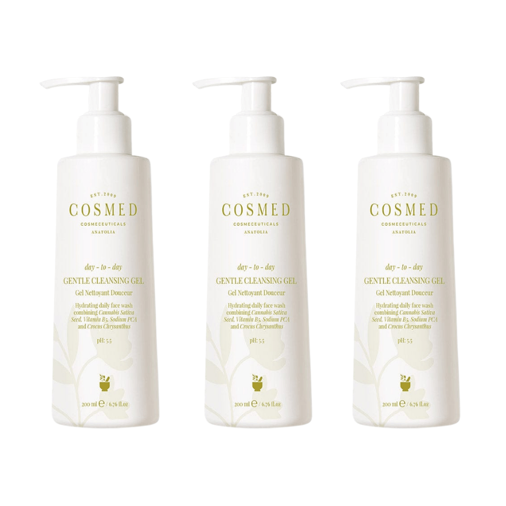 Cosmed Day-to-day Gentle Cleansing Gel - Combination Skin Washing Gel 200 ml 3 Pack