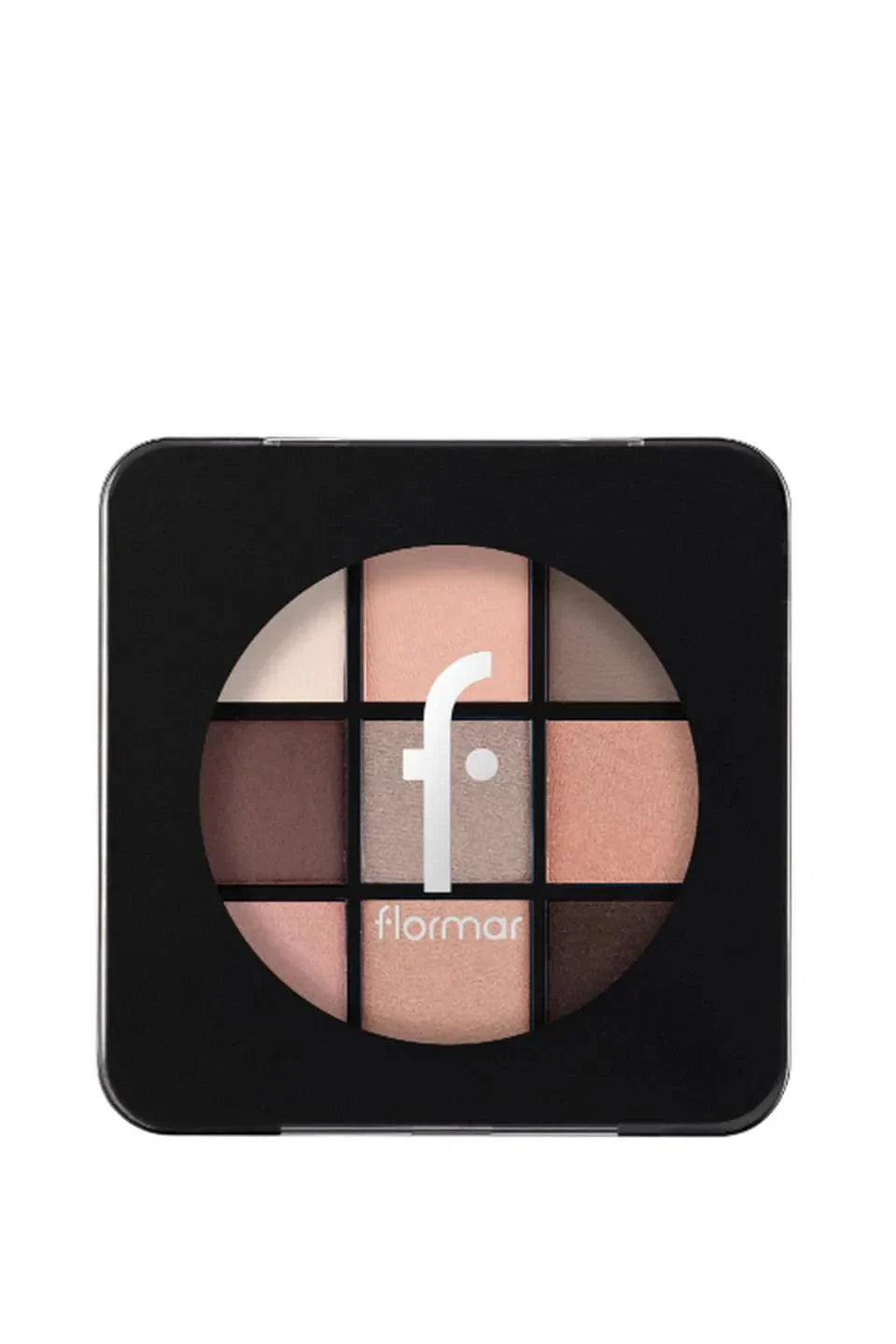 Flormar 9-pack Compact Eyeshadow Palette with Creamy Texture & Matte Finish/Shimmer 9g - 005 Nude