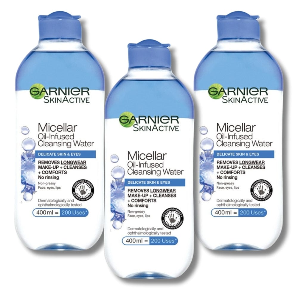 Garnier Skin Active Nourishing Dual Phase Micellar Makeup Cleanser 400 ml / 13.5 fl oz 3 Pack