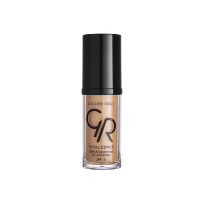 Golden Rose Total Cover 2 in 1 Foundation &amp; Concealer - 15 Warm Sand