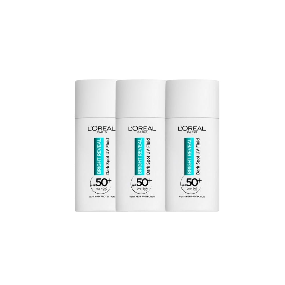 Loreal Paris Bright Reveal Dark Spot UV Fluid SPF 50+ 50ml 3 Packx