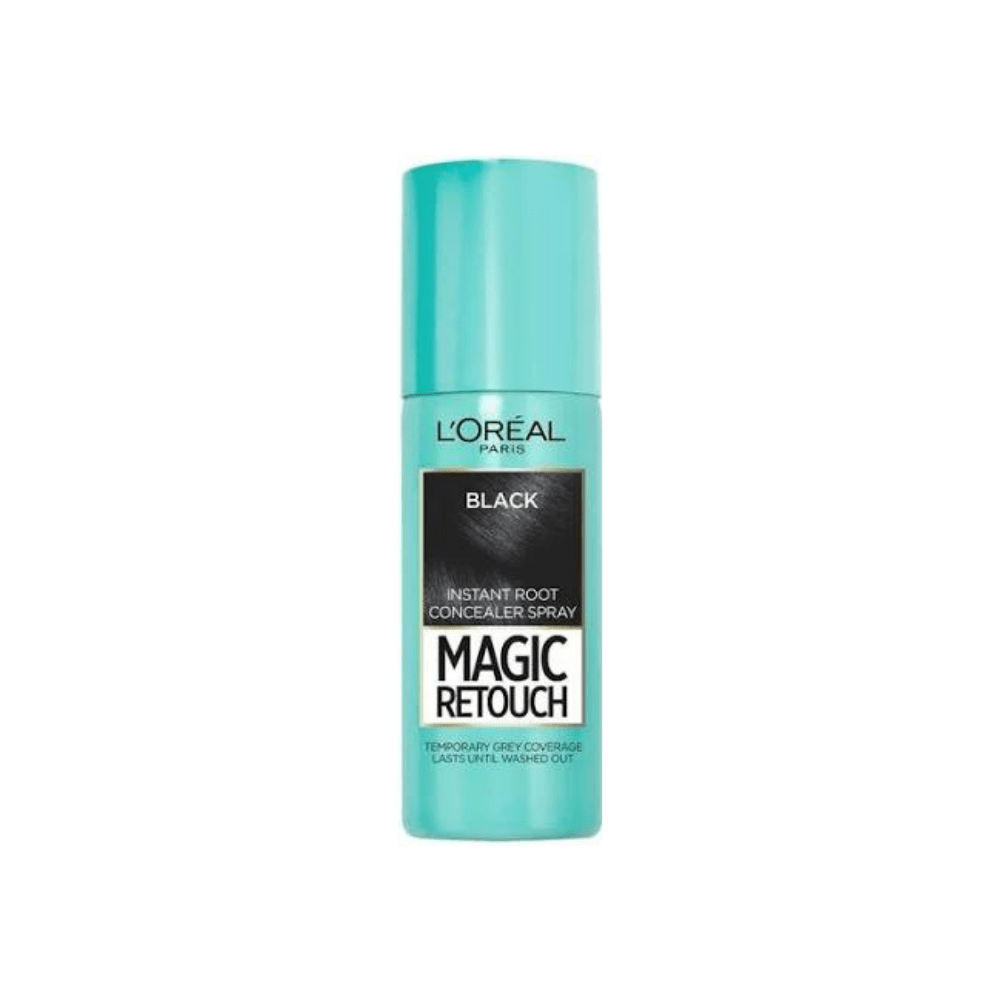 Loreal Paris Magic Retouch Black Temporary Instant Grey Root Concealer Spray 75ml -Black