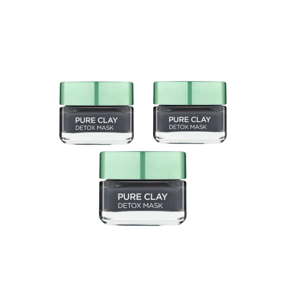 Loreal Paris Pure Clay Detox Mask 50 ml 3 Pack