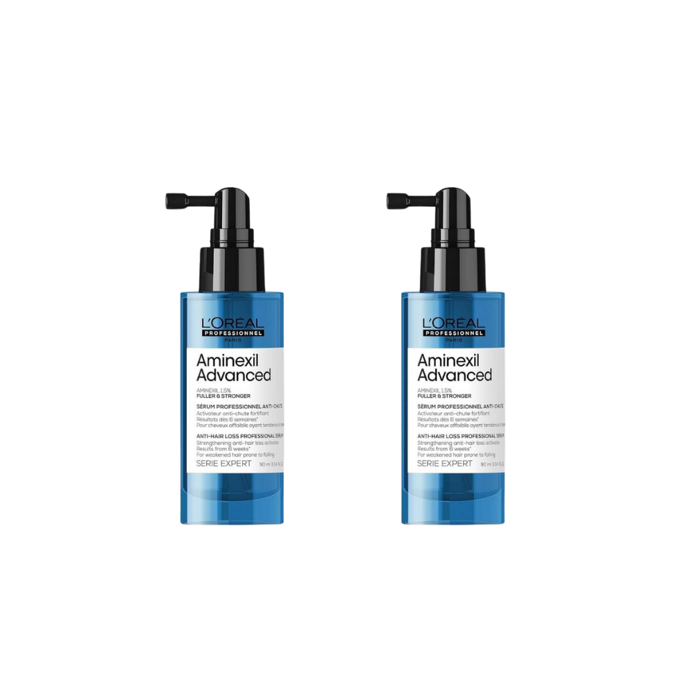 Loreal Professionnel Aminexil Advanced Anti-Shedding Strengthening Activator Serum for Thicker and Stronger Hair 90 ml 2 Pack
