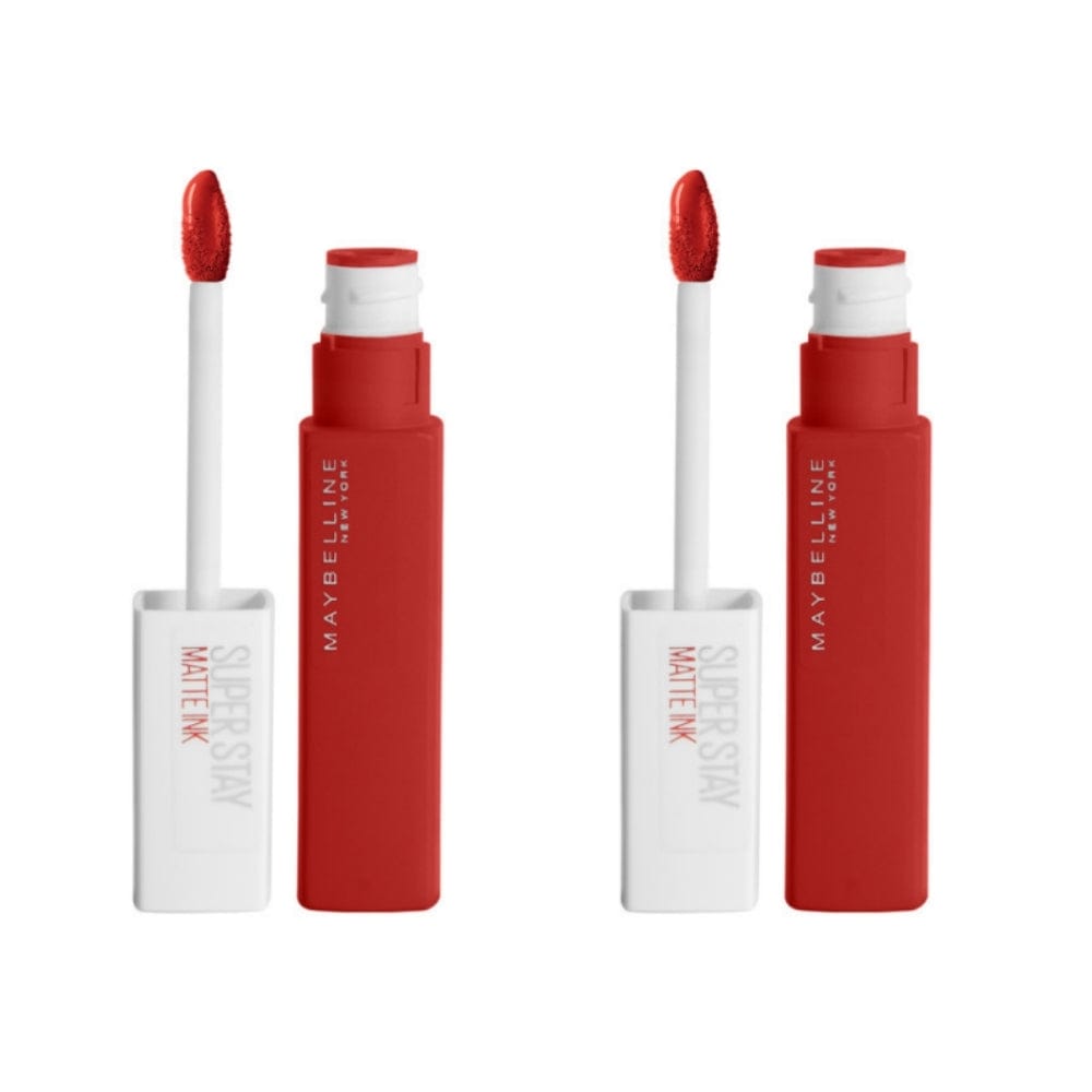 Maybelline New York Super Stay Matte Ink Liquid Matte Lipstick - 118 Dancer Tile Red -2 Pack