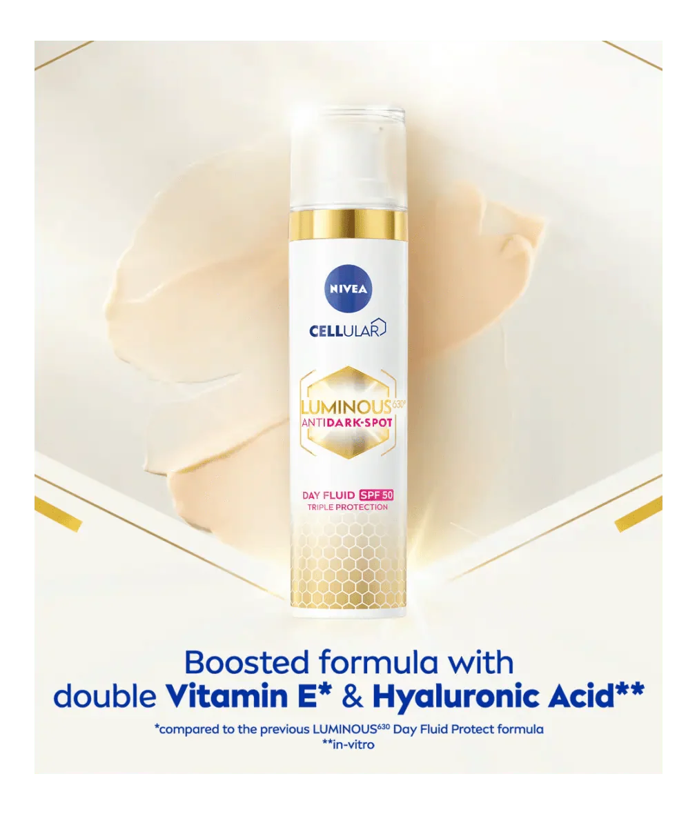 Nivea Cellular Luminous 630 Anti-Dark Spot Day Cream Face Moisturiser SPF50 40ml/ 1.35 fl.oz - 2 Pack