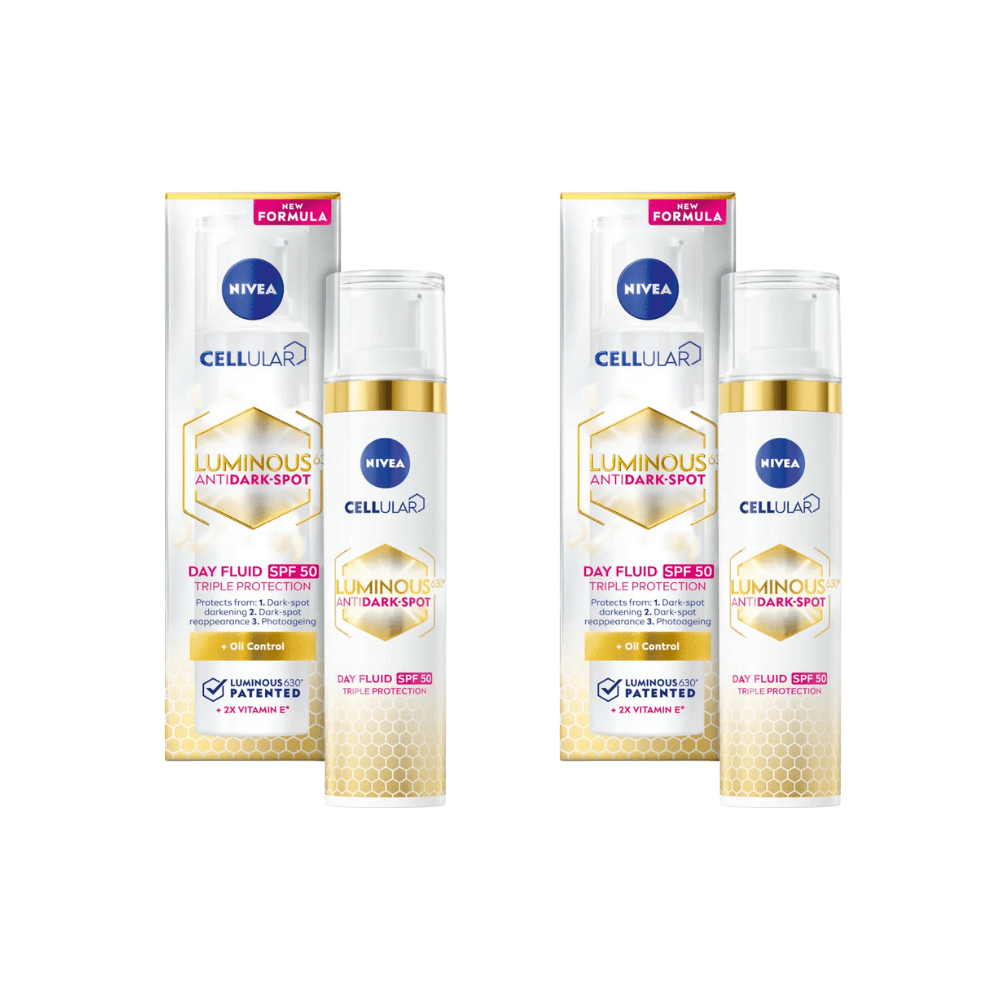 Nivea Cellular Luminous 630 Anti-Dark Spot Day Cream Face Moisturiser SPF50 40ml/ 1.35 fl.oz - 2 Pack