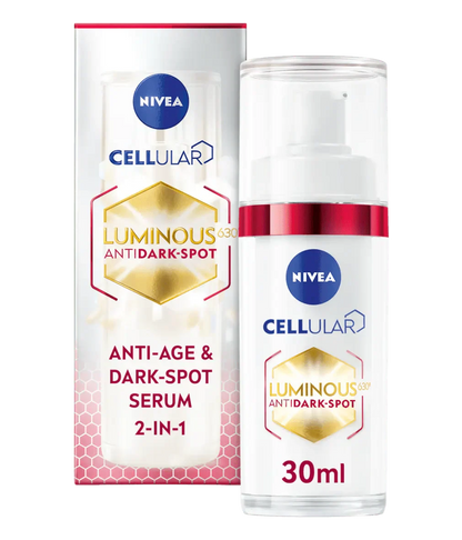 Nivea Luminous 630 Anti-Age &amp; Dark Spot 2-in-1 Serum with Collagen Booster 30ml / 1 fl.oz - 2 Pack
