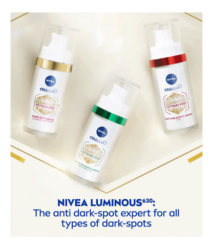 Nivea Luminous 630 Anti-Age &amp; Dark Spot 2-in-1 Serum with Collagen Booster 30ml / 1 fl.oz - 2 Pack