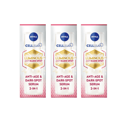 Nivea Luminous 630 Anti-Age &amp; Dark Spot 2-in-1 Serum with Collagen Booster 30ml / 1 fl.oz - 3 Pack