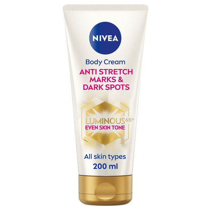 Nivea Luminous 630 Anti Stretch Marks &amp; Dark Spots Body Cream 200ml / 6.8 fl oz