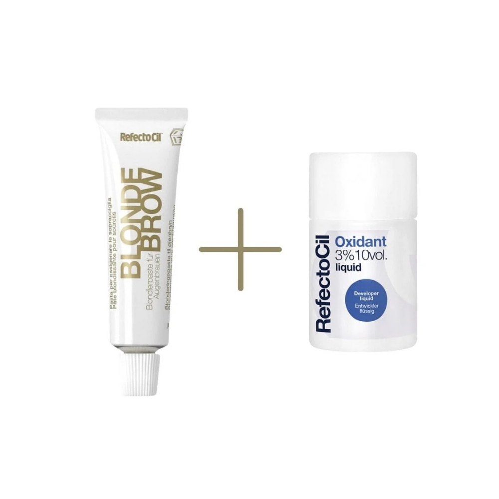 RefectoCil Blond Brow Lightening Eyebrow Dye 15 ml +RefectoCil 3% 10 vol. Liquid Oxidant 100 ml